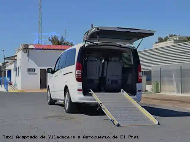Taxi accesible de Aeropuerto de El Prat a Viladecans